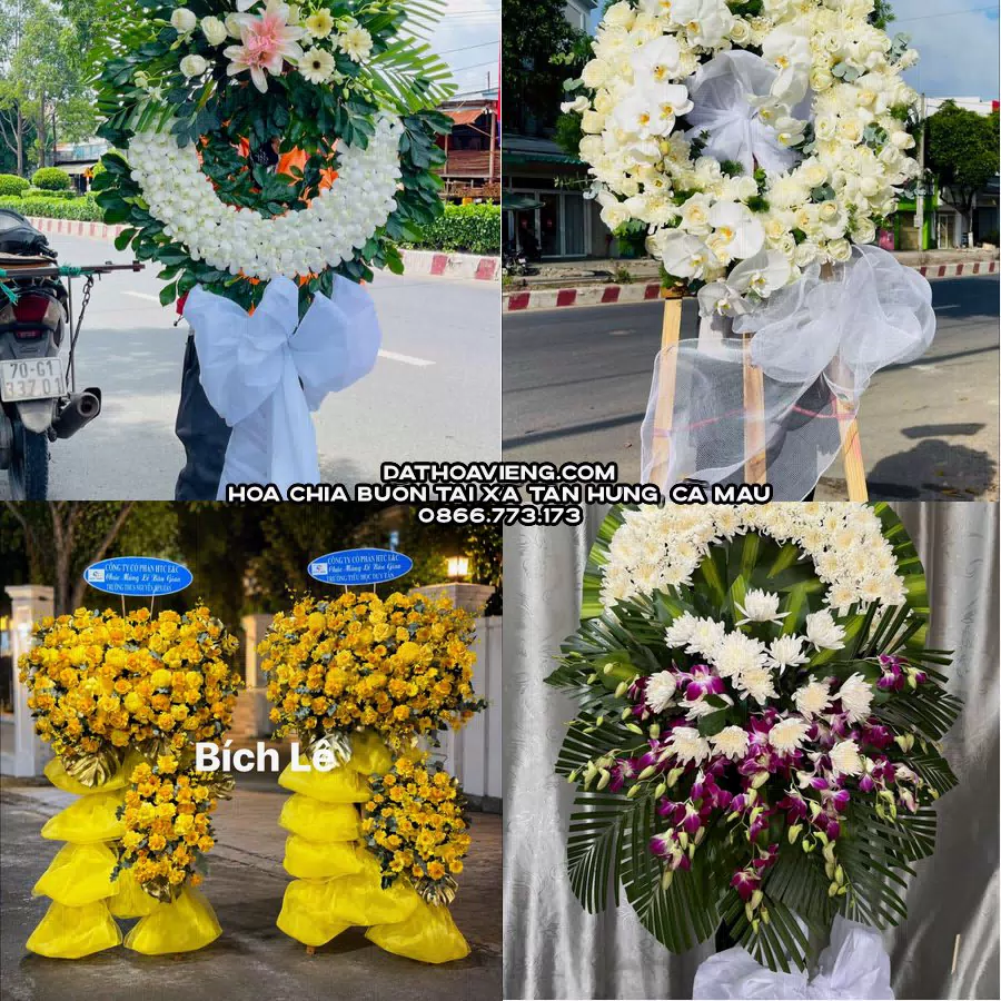 Mẫu hoa chia buồn tham khảo tại Xã Tân Hưng, Cà Mau