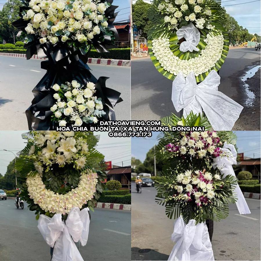 Mẫu hoa chia buồn tham khảo tại Xã Tân Hưng, Đồng Nai