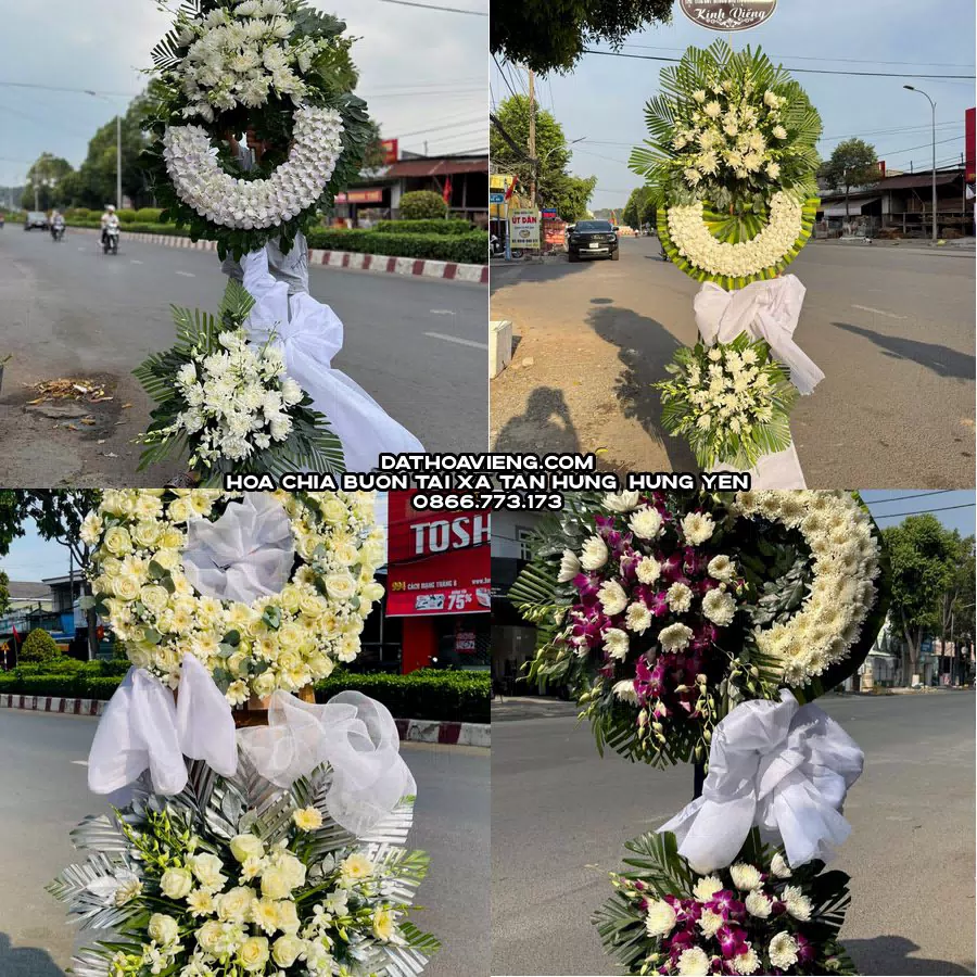 Mẫu hoa chia buồn tham khảo tại Xã Tân Hưng, Hưng Yên