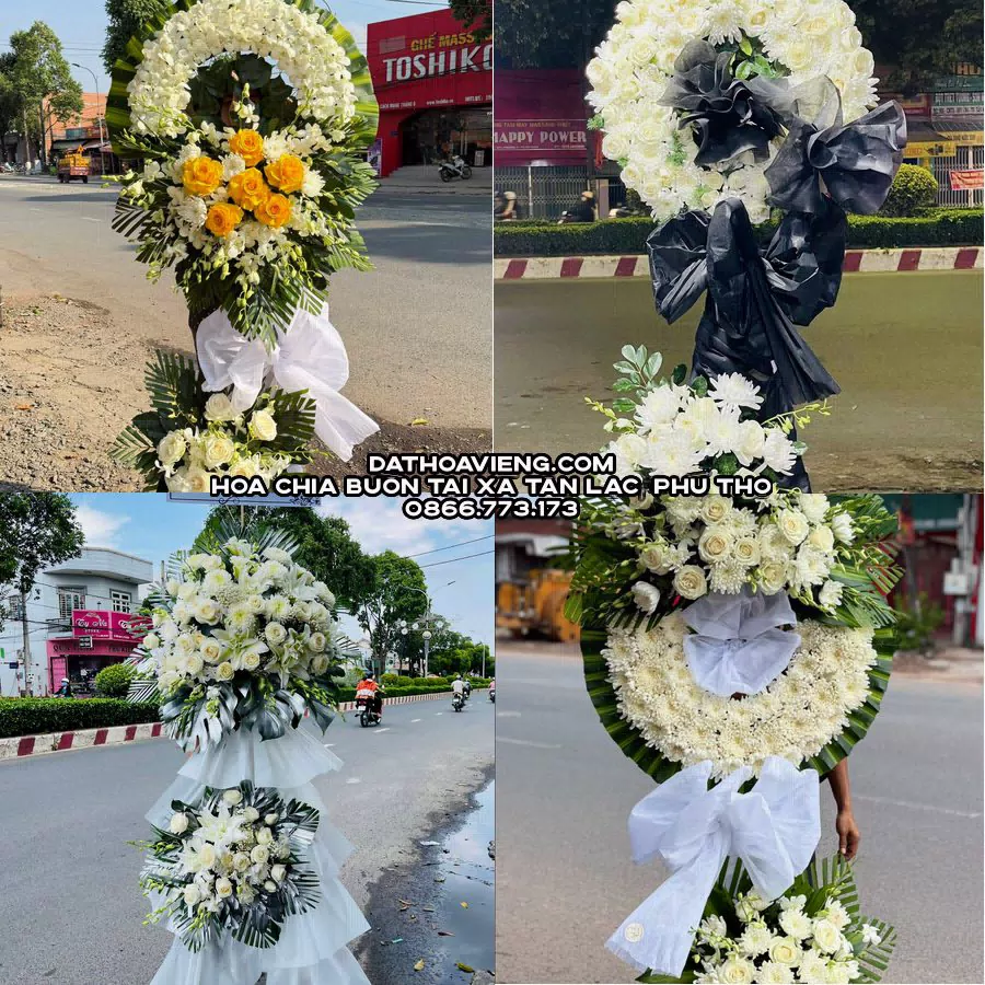 Mẫu hoa chia buồn tham khảo tại Xã Tân Lạc, Phú Thọ