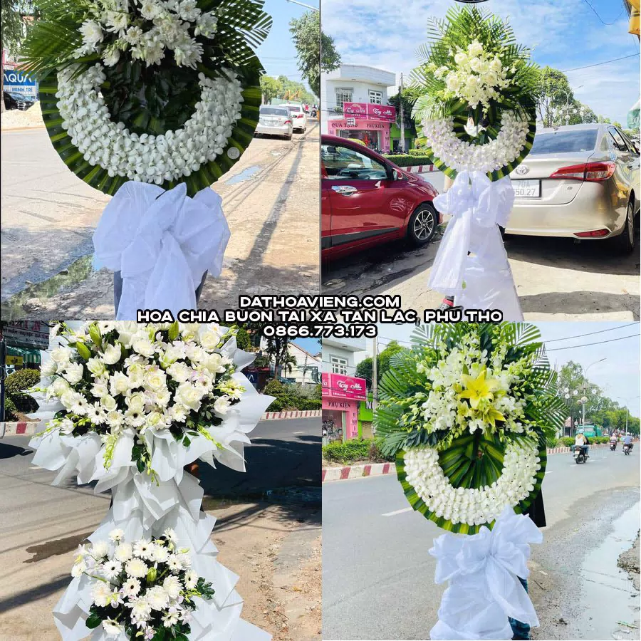 Mẫu hoa chia buồn tham khảo tại Xã Tân Lạc, Phú Thọ