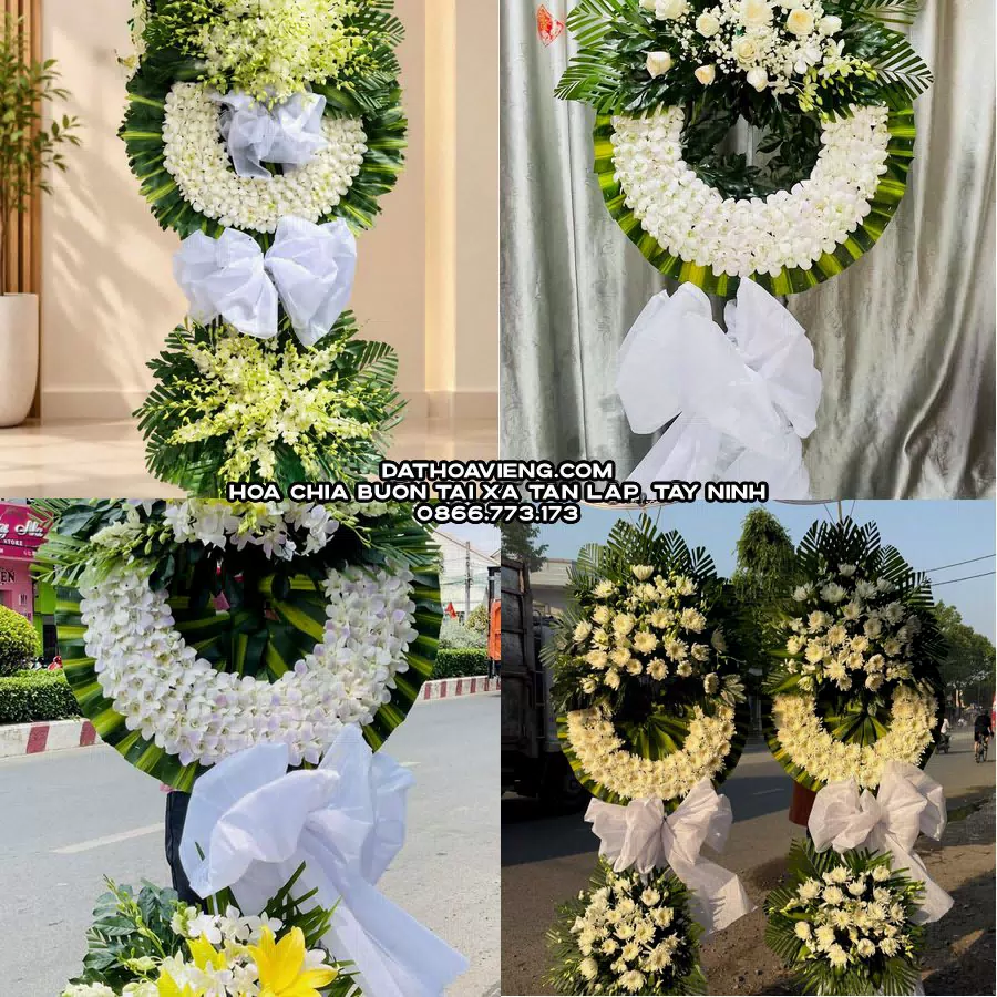 Mẫu hoa chia buồn tham khảo tại Xã Tân Lập, Tây Ninh