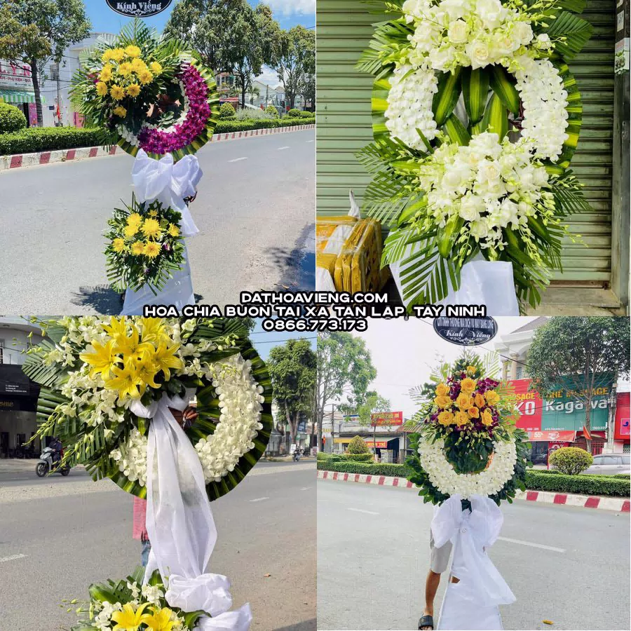 Mẫu hoa chia buồn tham khảo tại Xã Tân Lập, Tây Ninh