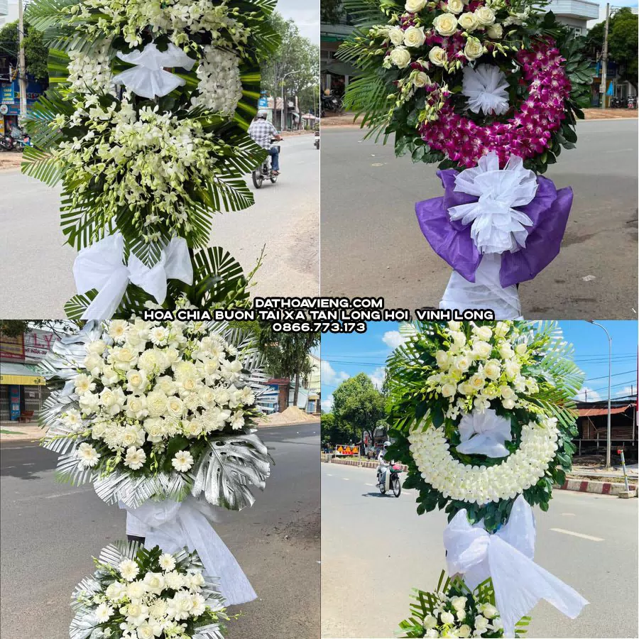 Mẫu hoa chia buồn tham khảo tại Xã Tân Long Hội, Vĩnh Long