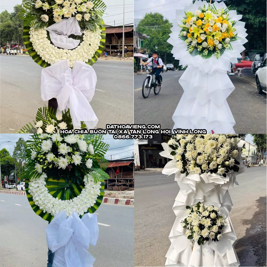 Mẫu hoa chia buồn tham khảo tại Xã Tân Long Hội, Vĩnh Long