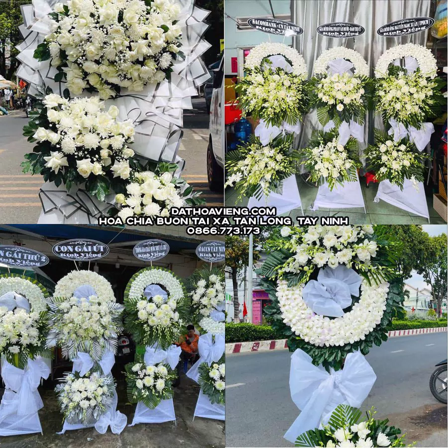 Mẫu hoa chia buồn tham khảo tại Xã Tân Long, Tây Ninh
