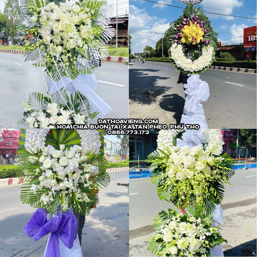 Mẫu hoa chia buồn tham khảo tại Xã Tân Pheo, Phú Thọ