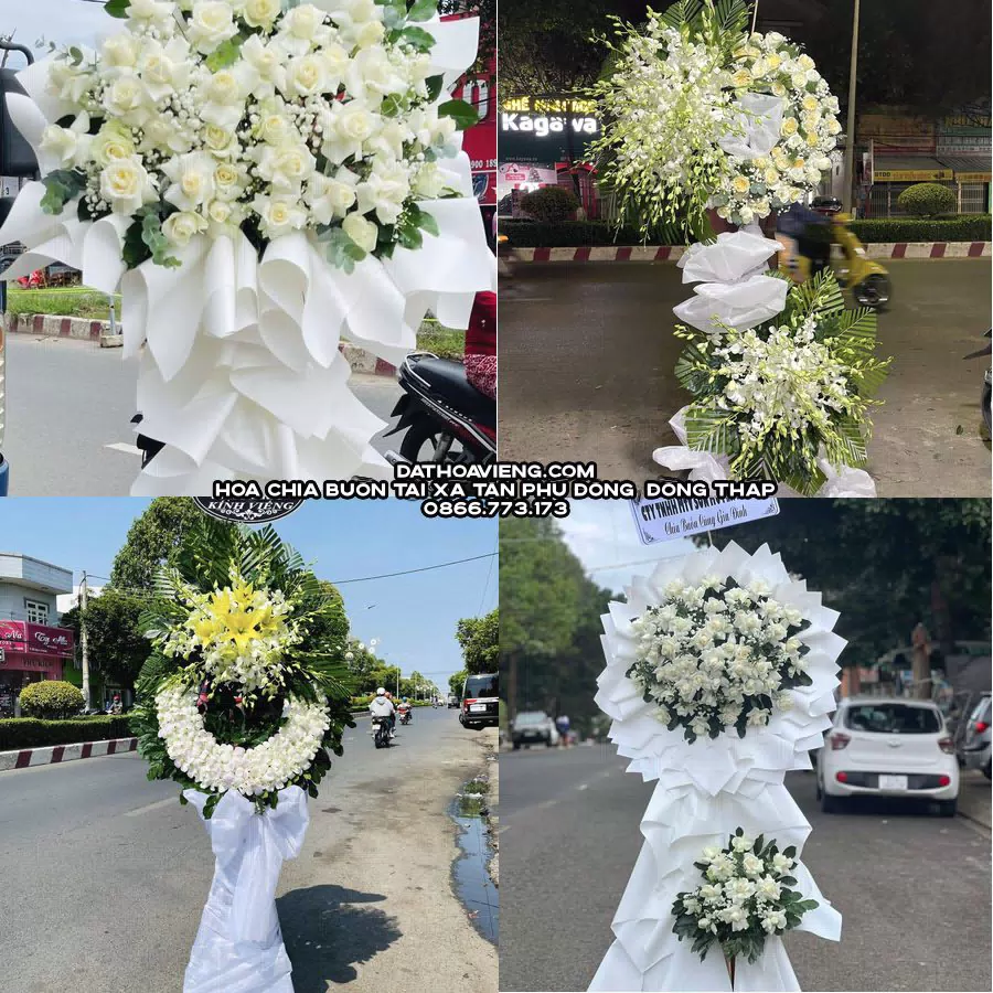 Mẫu hoa chia buồn tham khảo tại Xã Tân Phú Đông, Đồng Tháp