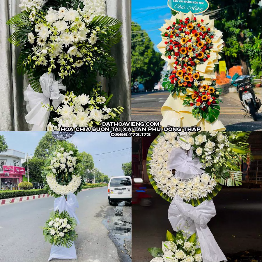 Mẫu hoa chia buồn tham khảo tại Xã Tân Phú, Đồng Tháp