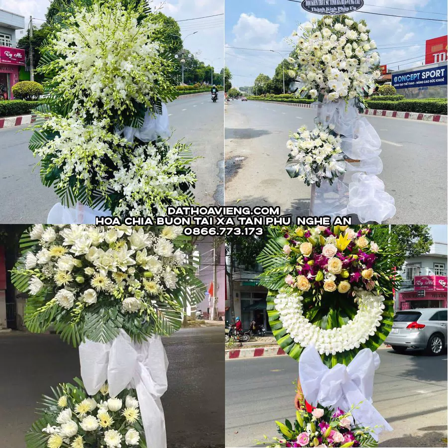 Mẫu hoa chia buồn tham khảo tại Xã Tân Phú, Nghệ An