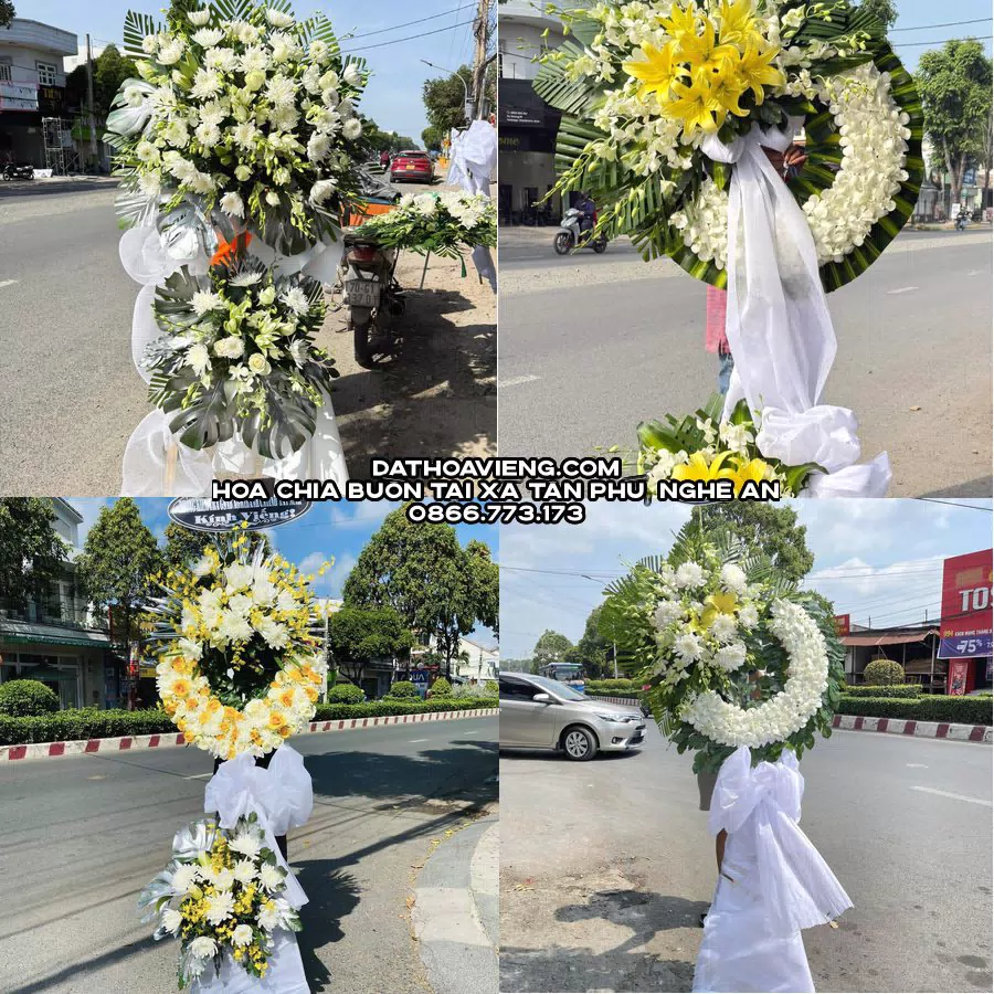 Mẫu hoa chia buồn tham khảo tại Xã Tân Phú, Nghệ An