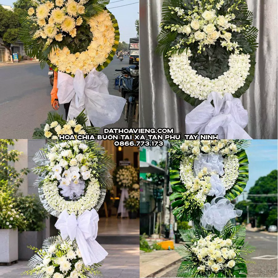 Mẫu hoa chia buồn tham khảo tại Xã Tân Phú, Tây Ninh