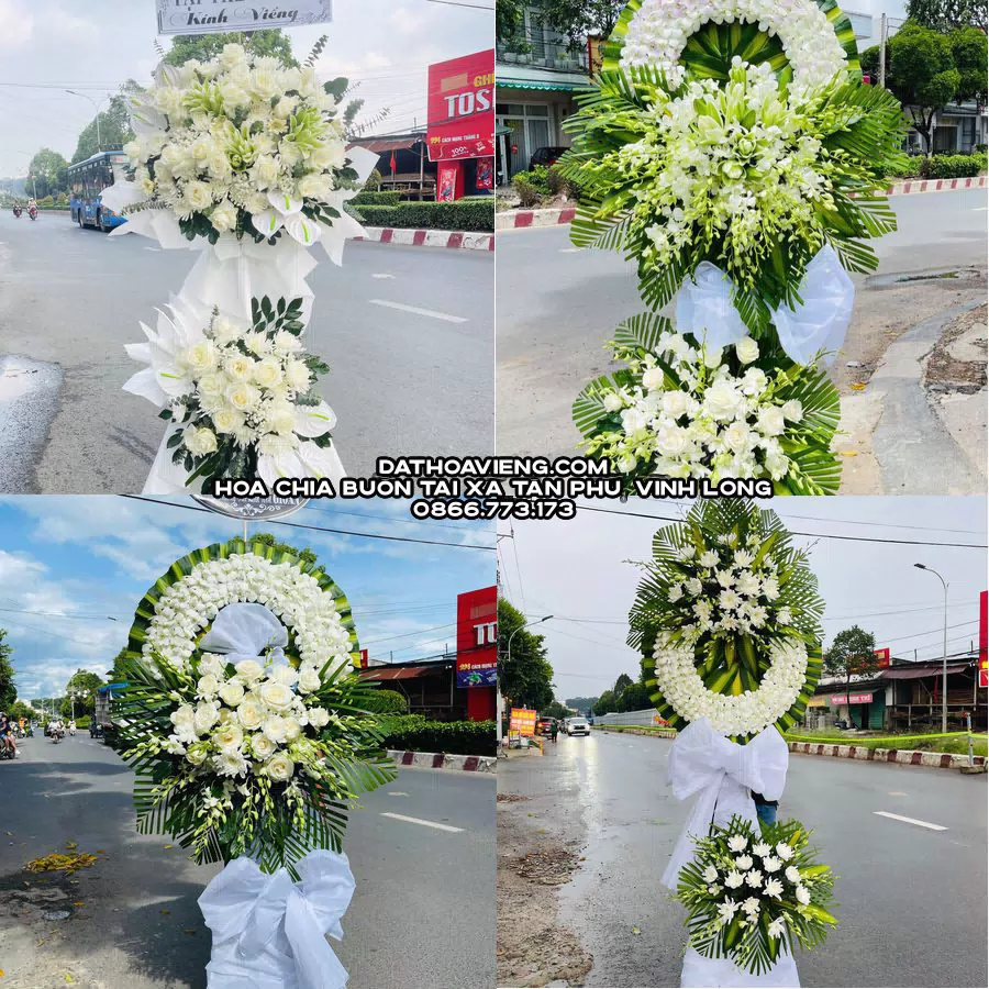 Mẫu hoa chia buồn tham khảo tại Xã Tân Phú, Vĩnh Long