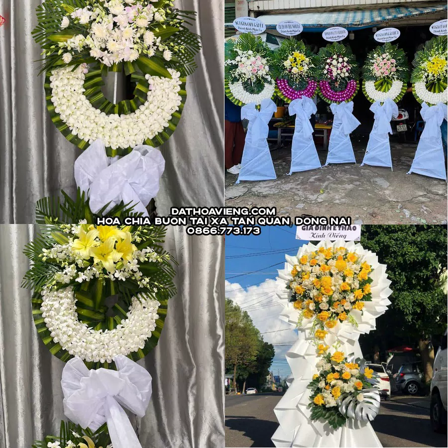 Mẫu hoa chia buồn tham khảo tại Xã Tân Quan, Đồng Nai