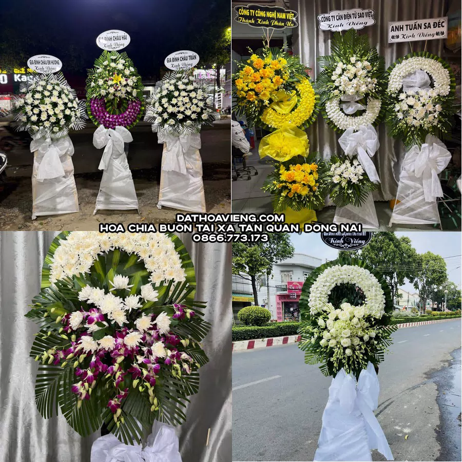 Mẫu hoa chia buồn tham khảo tại Xã Tân Quan, Đồng Nai