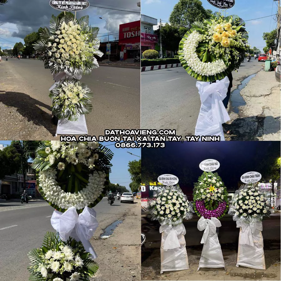 Mẫu hoa chia buồn tham khảo tại Xã Tân Tây, Tây Ninh