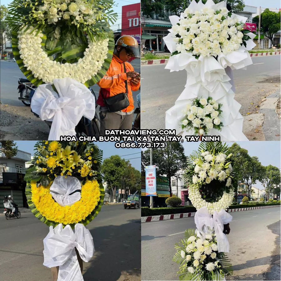Mẫu hoa chia buồn tham khảo tại Xã Tân Tây, Tây Ninh