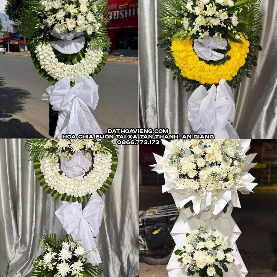 Mẫu hoa chia buồn tham khảo tại Xã Tân Thạnh, An Giang