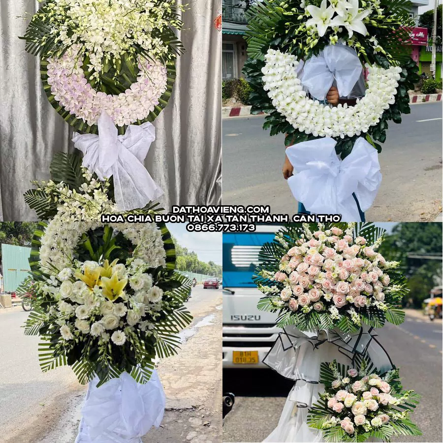 Mẫu hoa chia buồn tham khảo tại Xã Tân Thạnh, Cần Thơ