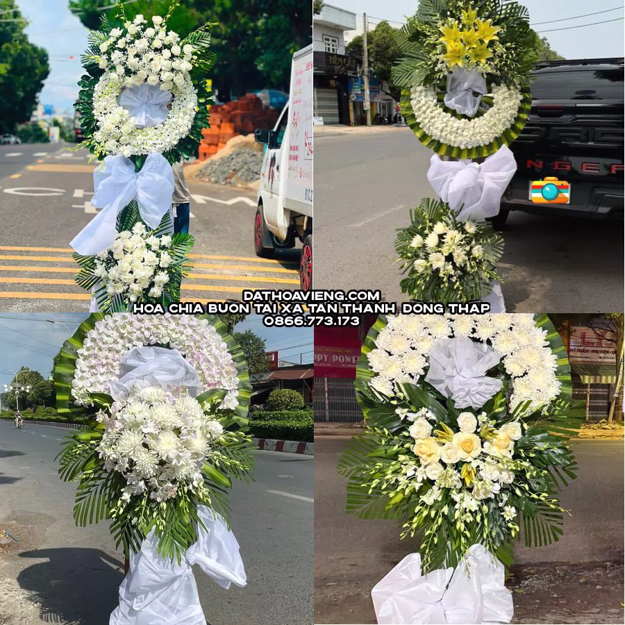 Mẫu hoa chia buồn tham khảo tại Xã Tân Thành, Đồng Tháp