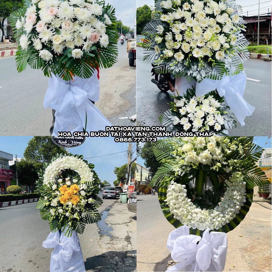 Mẫu hoa chia buồn tham khảo tại Xã Tân Thạnh, Đồng Tháp