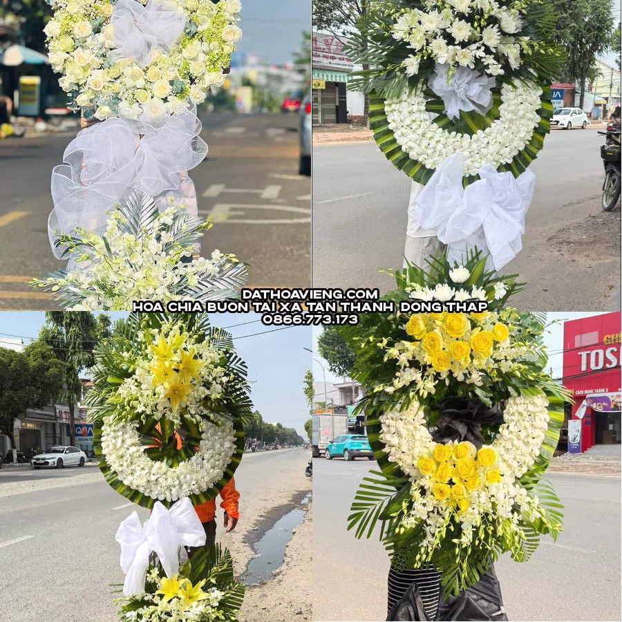 Mẫu hoa chia buồn tham khảo tại Xã Tân Thành, Đồng Tháp