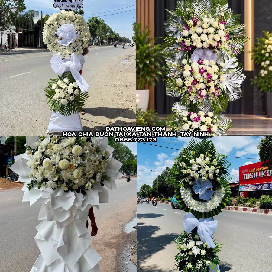 Mẫu hoa chia buồn tham khảo tại Xã Tân Thành, Tây Ninh