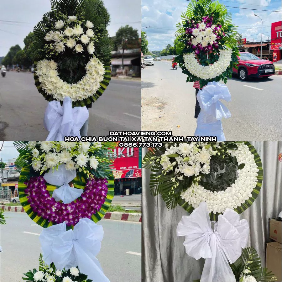 Mẫu hoa chia buồn tham khảo tại Xã Tân Thành, Tây Ninh