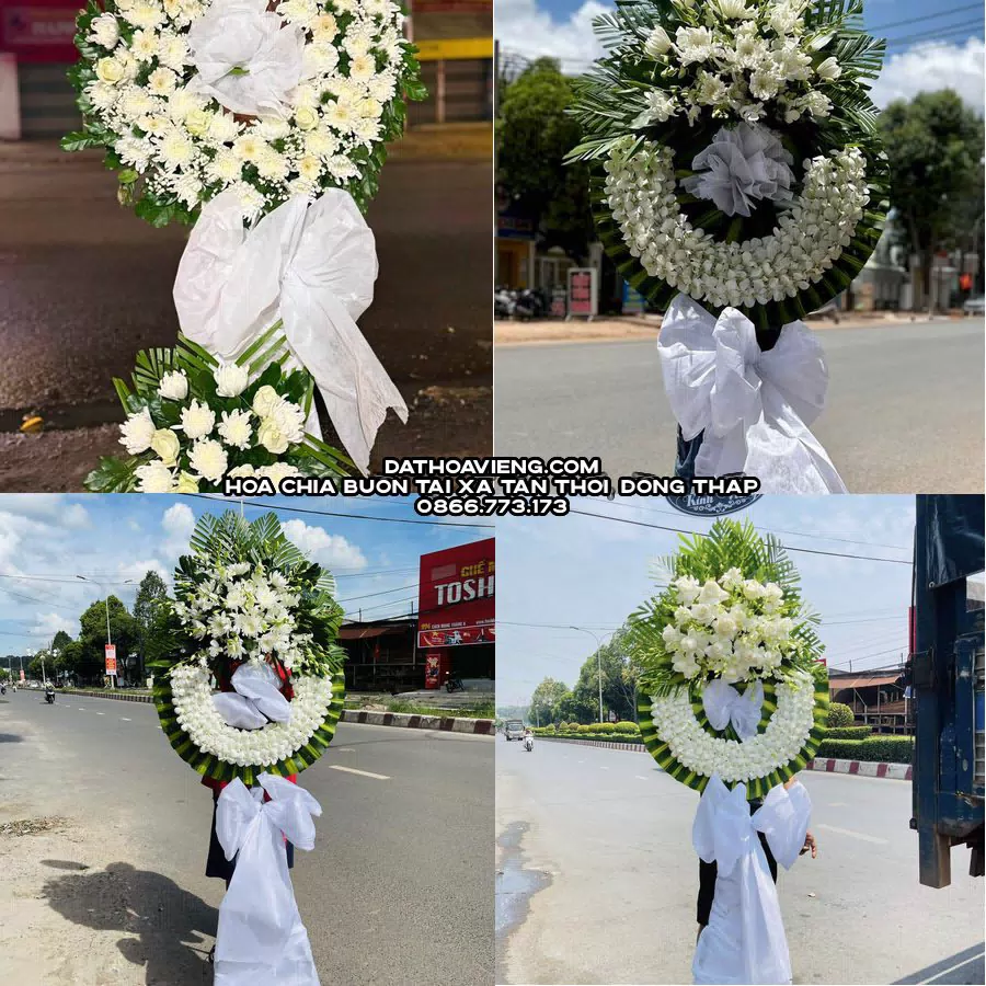 Mẫu hoa chia buồn tham khảo tại Xã Tân Thới, Đồng Tháp