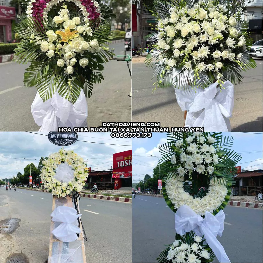Mẫu hoa chia buồn tham khảo tại Xã Tân Thuận, Hưng Yên