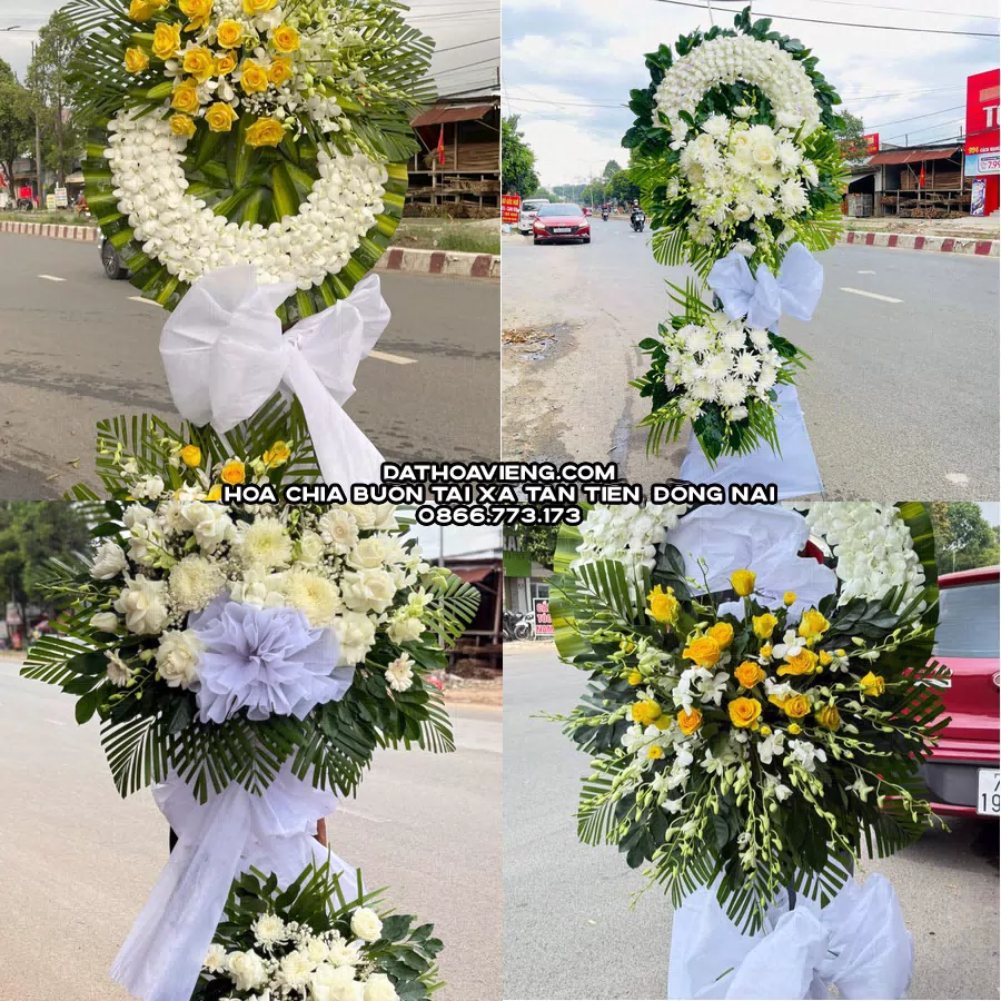 Mẫu hoa chia buồn tham khảo tại Xã Tân Tiến, Đồng Nai