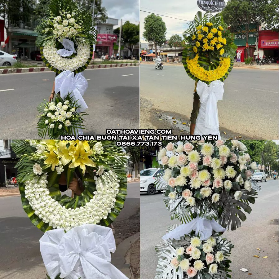 Mẫu hoa chia buồn tham khảo tại Xã Tân Tiến, Hưng Yên