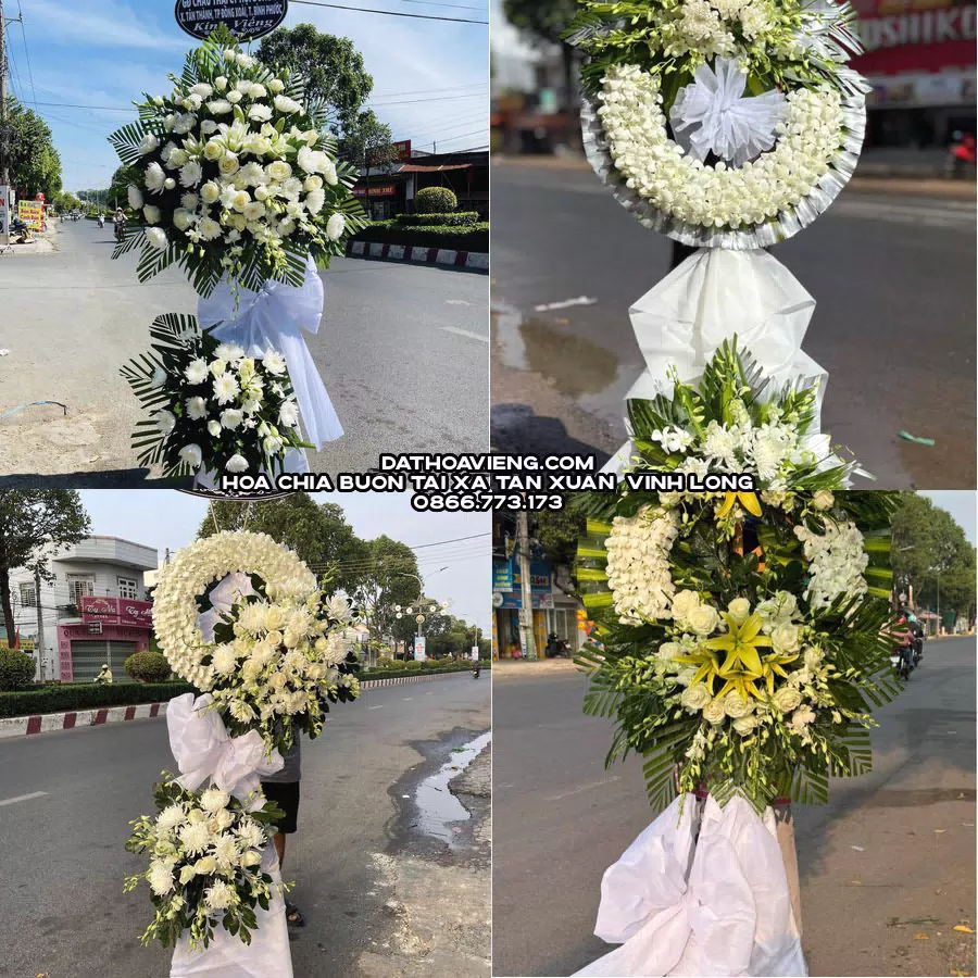 Mẫu hoa chia buồn tham khảo tại Xã Tân Xuân, Vĩnh Long