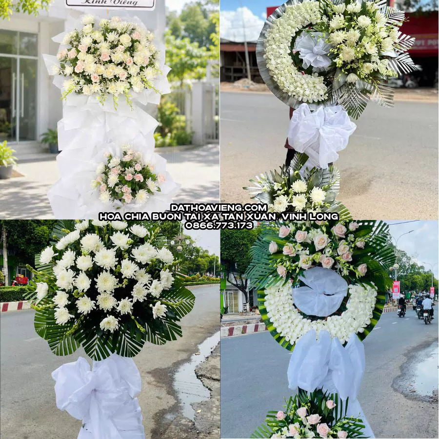Mẫu hoa chia buồn tham khảo tại Xã Tân Xuân, Vĩnh Long