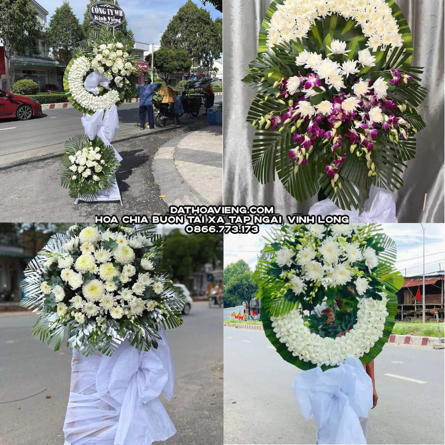 Mẫu hoa chia buồn tham khảo tại Xã Tập Ngãi, Vĩnh Long