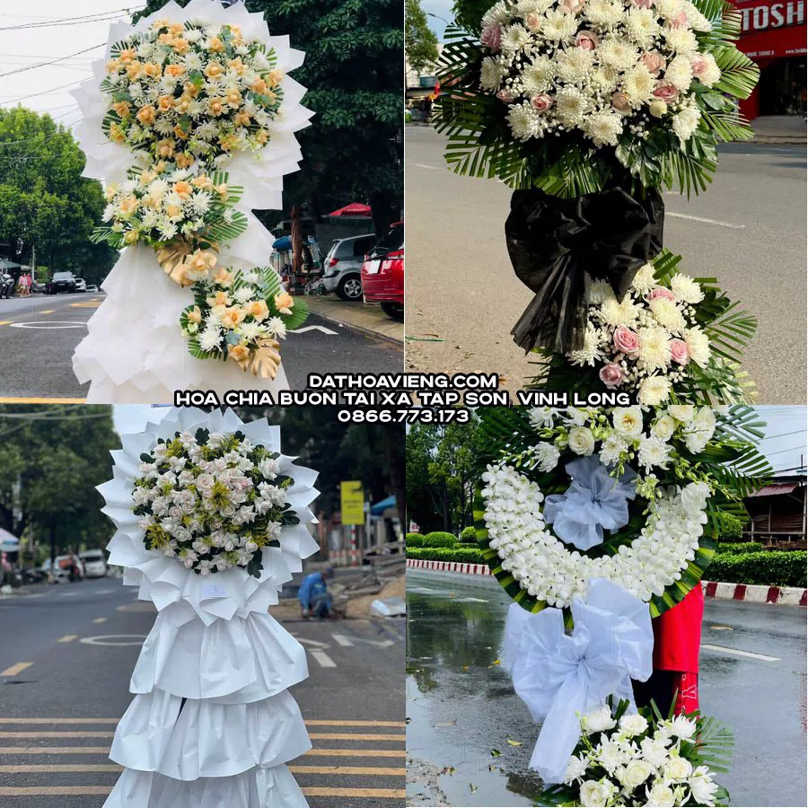 Mẫu hoa chia buồn tham khảo tại Xã Tập Sơn, Vĩnh Long