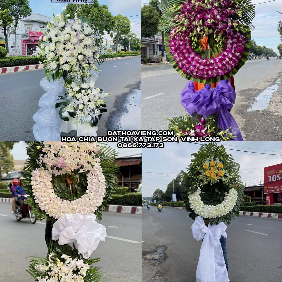 Mẫu hoa chia buồn tham khảo tại Xã Tập Sơn, Vĩnh Long