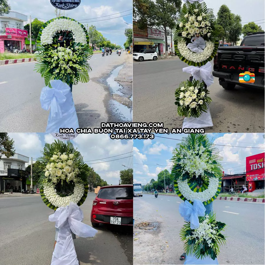 Mẫu hoa chia buồn tham khảo tại Xã Tây Yên, An Giang