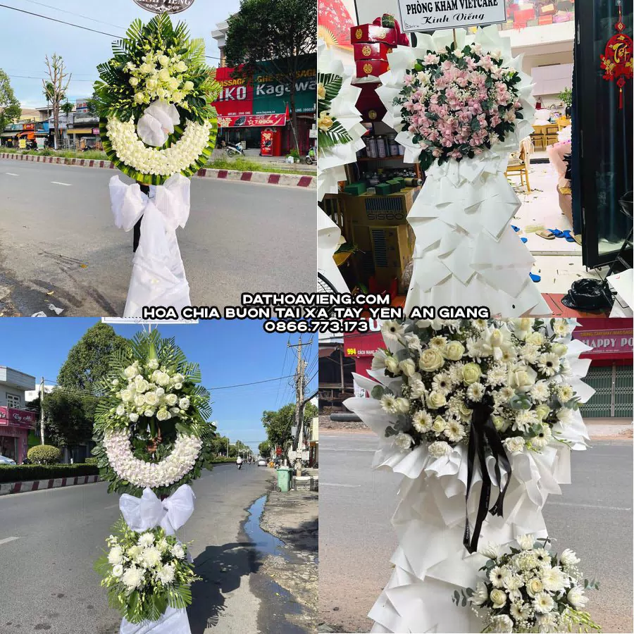 Mẫu hoa chia buồn tham khảo tại Xã Tây Yên, An Giang
