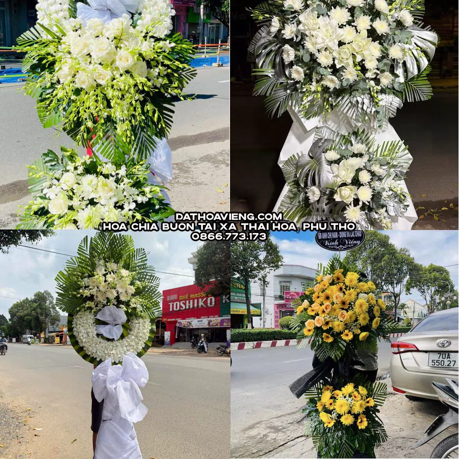 Mẫu hoa chia buồn tham khảo tại Xã Thái Hòa, Phú Thọ