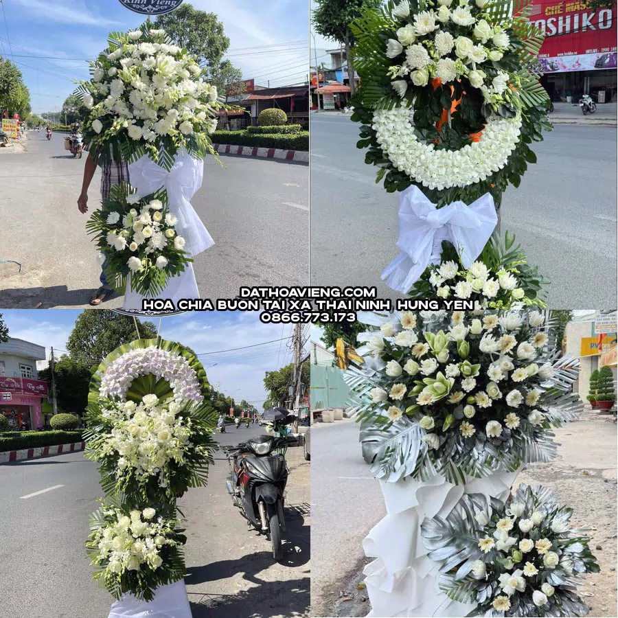 Mẫu hoa chia buồn tham khảo tại Xã Thái Ninh, Hưng Yên