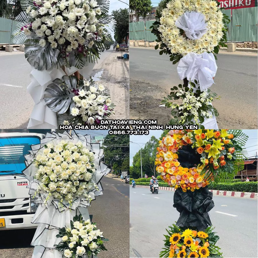 Mẫu hoa chia buồn tham khảo tại Xã Thái Ninh, Hưng Yên