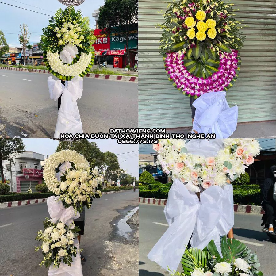 Mẫu hoa chia buồn tham khảo tại Xã Thành Bình Thọ, Nghệ An