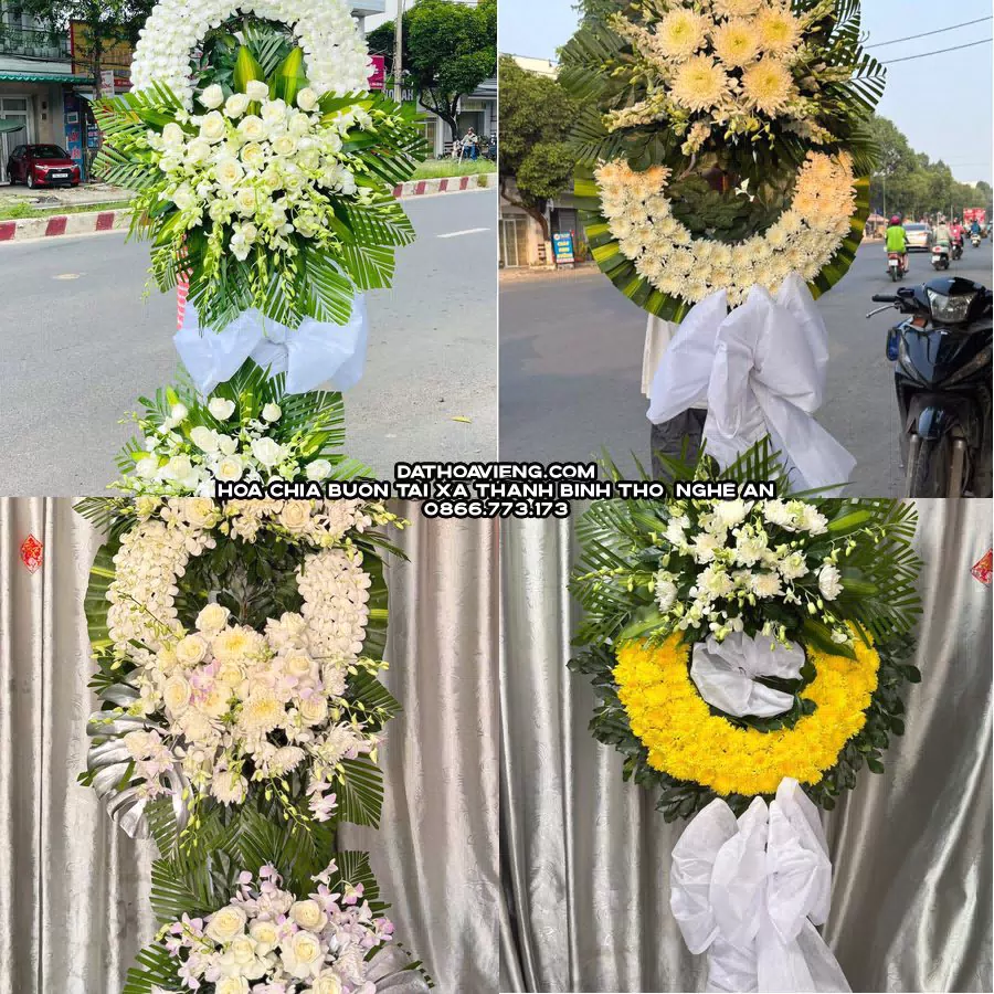 Mẫu hoa chia buồn tham khảo tại Xã Thành Bình Thọ, Nghệ An