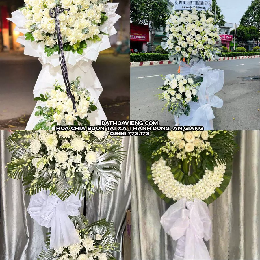Mẫu hoa chia buồn tham khảo tại Xã Thạnh Đông, An Giang