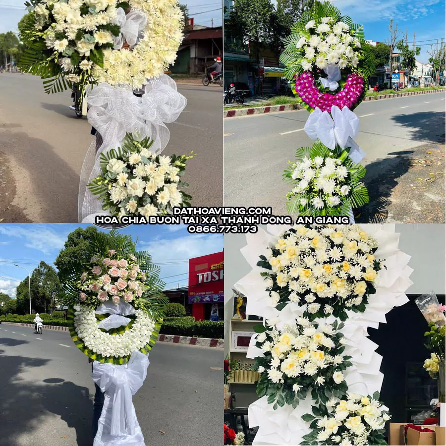 Mẫu hoa chia buồn tham khảo tại Xã Thạnh Đông, An Giang