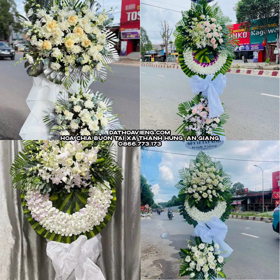 Mẫu hoa chia buồn tham khảo tại Xã Thạnh Hưng, An Giang
