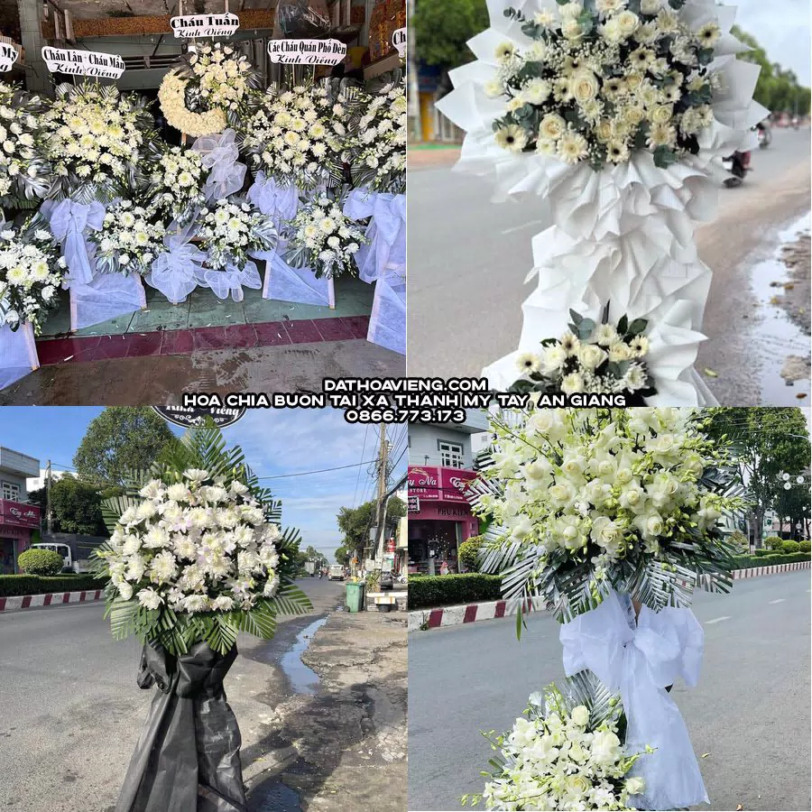 Mẫu hoa chia buồn tham khảo tại Xã Thạnh Mỹ Tây, An Giang