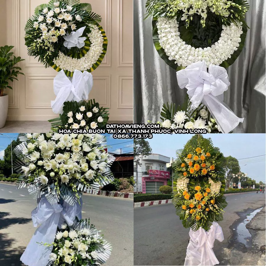 Mẫu hoa chia buồn tham khảo tại Xã Thạnh Phước, Vĩnh Long