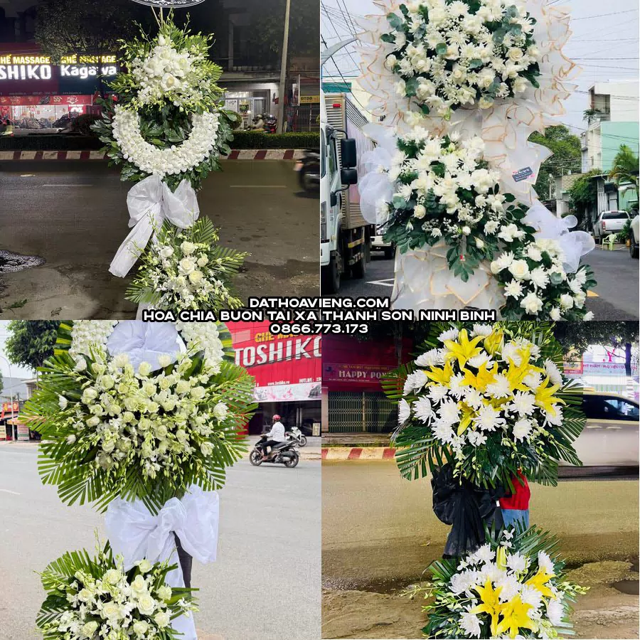Mẫu hoa chia buồn tham khảo tại Xã Thanh Sơn, Ninh Bình